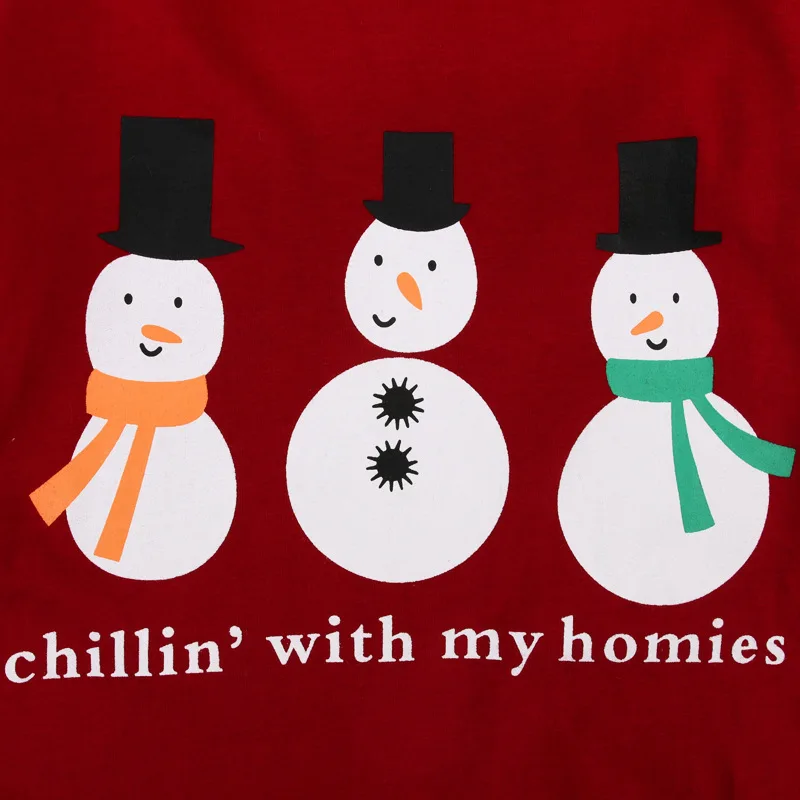 HOT SALE Baby Girls Christmas Suit Two-piece Printing Leisure Wear