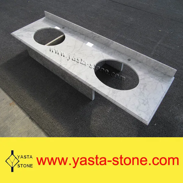 Cheap Carrara White Marble Kitchen Island