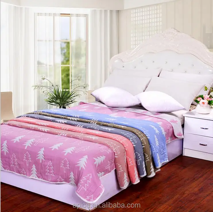 
Anti-bacteria Baby 6 layer gauze towelling coverlet, gauze bed cover 