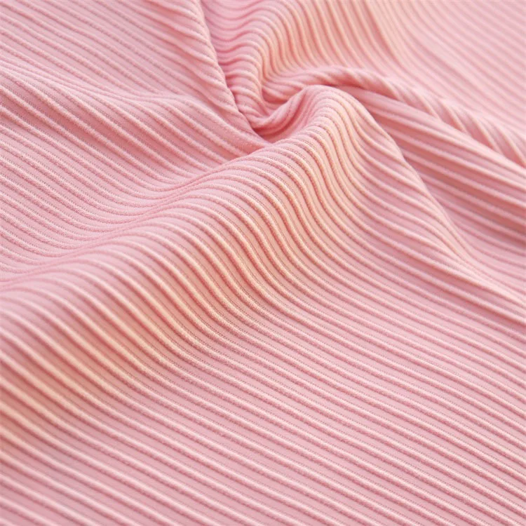 Wholesales knitted rib stretch nylon lycra swimming fabric