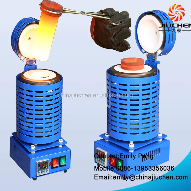 JIUCHEN 4kg Electric Metal Auto Casting Melting Furnace 1150C
