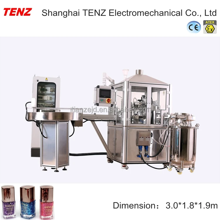 TENZ Automatic Nail Polish Filling Machine Nail Polish Produce Line Machinery & Hardware Food Electric Wood