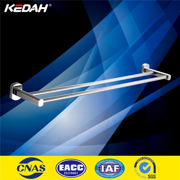 
wall mounted hotel style bathroom chrome plated stainless steel double heated towel rail 