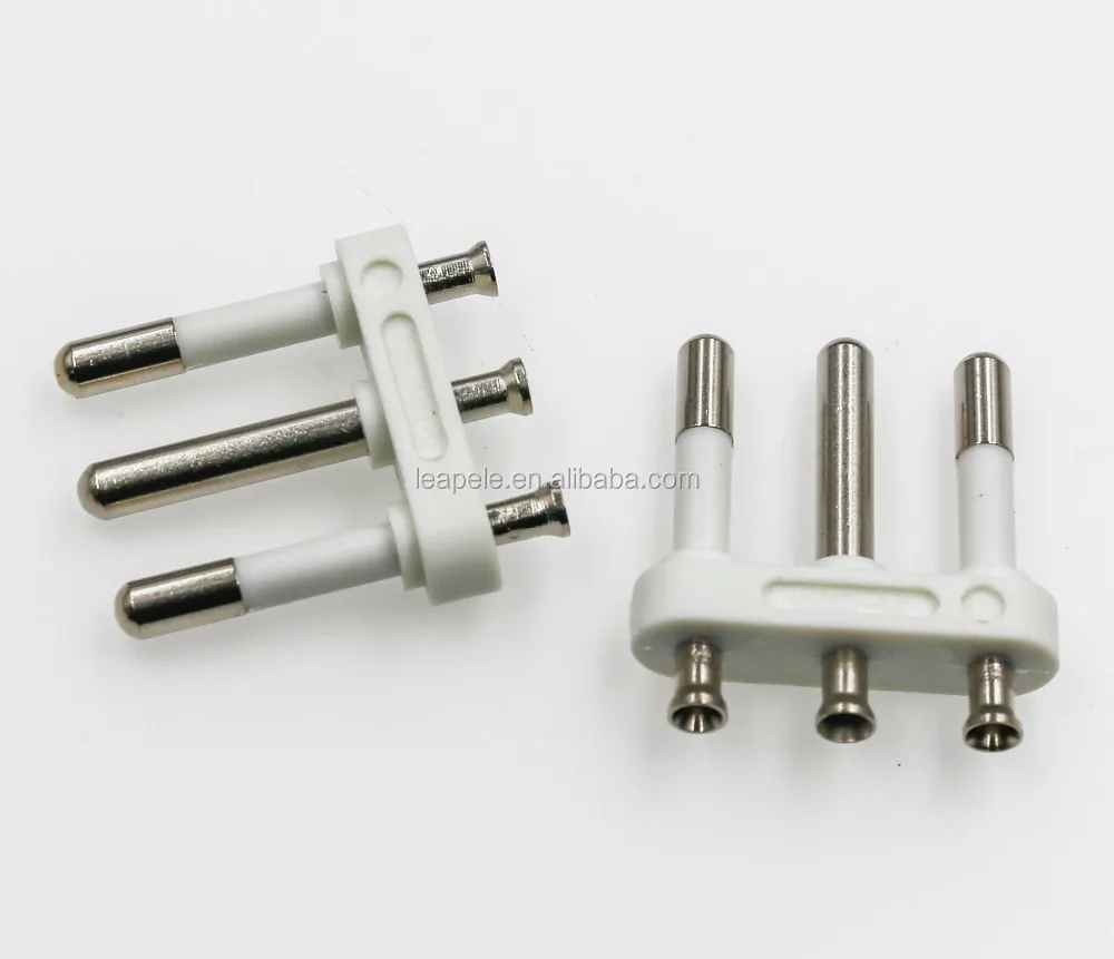 LPI-01 italy plug insert 5.0MM 16A 3-pin,3-pole,3-prong Semi-insulated for adapter