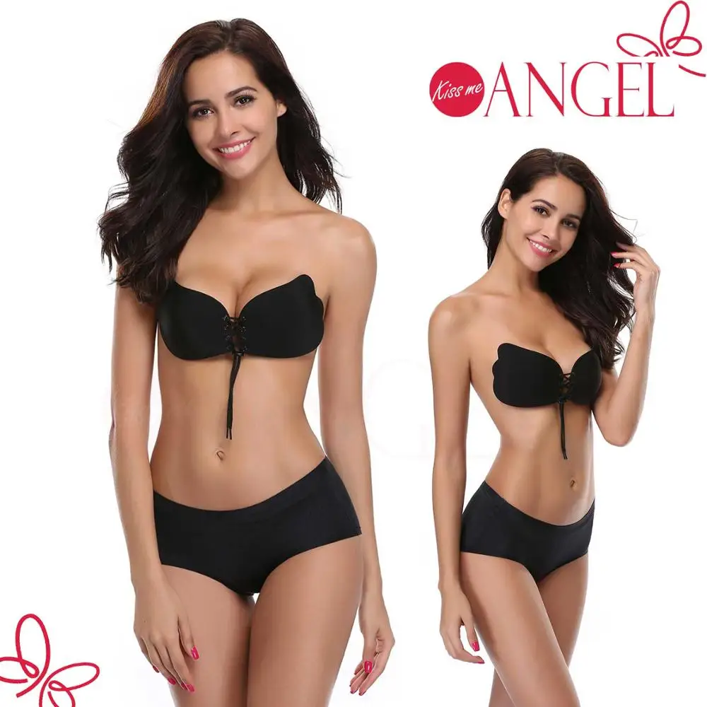 MOQ=1PC wedding bra invisible seamless self silicone adhesive bra