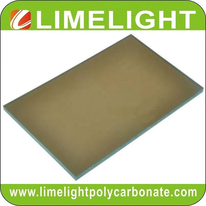 Smoke grey polycarbonate roof panel PC solid sheet polycarbonate roofing sheet