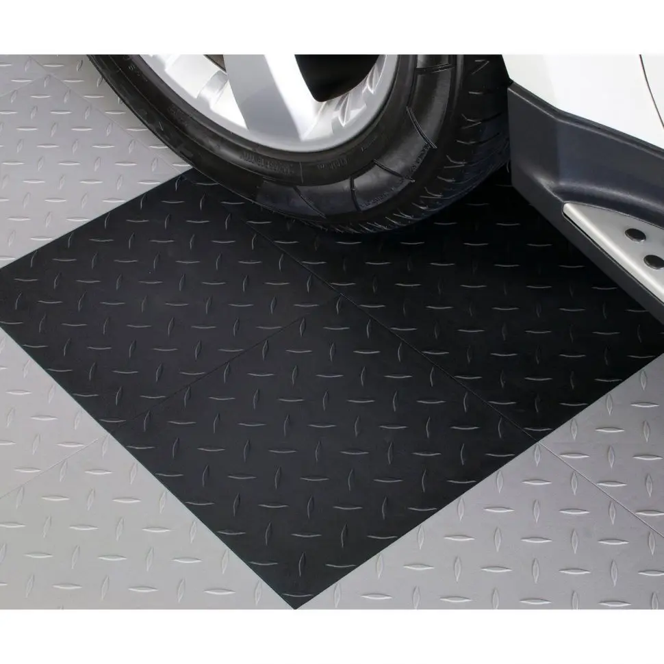 Fine Ribbed Rubber Sheet with Groove For Garage Floor