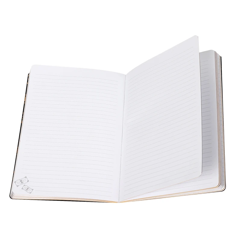 Concise Graceful Hard Cover Custom Hot Stamping Foiling Gold Edge Embossed Gold Cover Composition Notebook