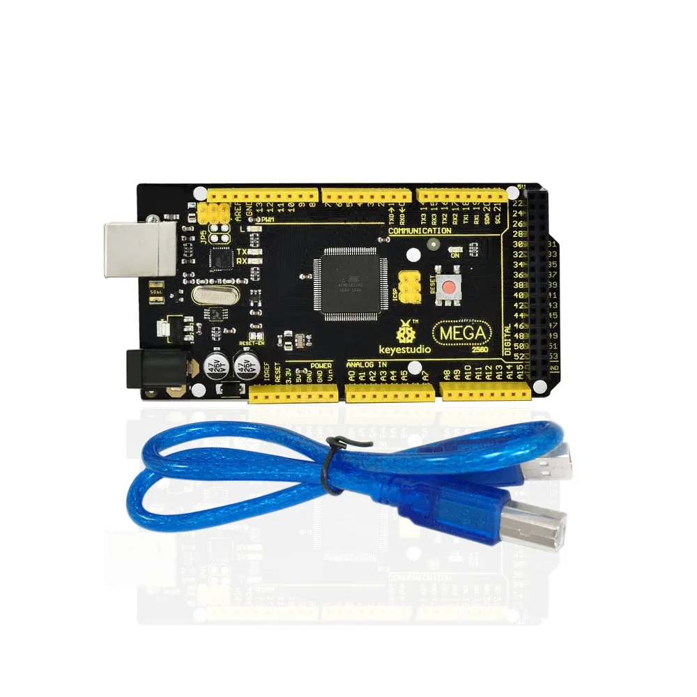 Keyestudio Mega 2560 R3 Совместимость развитию с Arduinos включены usb-кабель