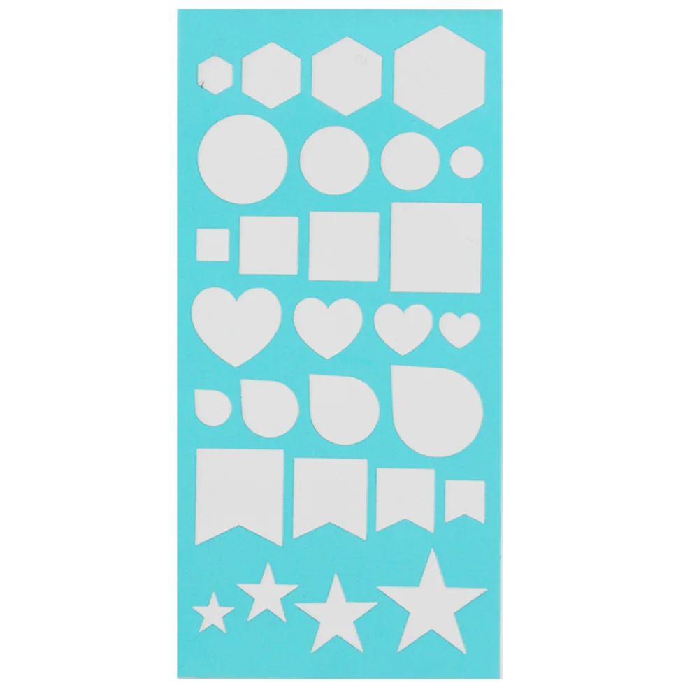 Blue letter alphabet planner stencil for notebook