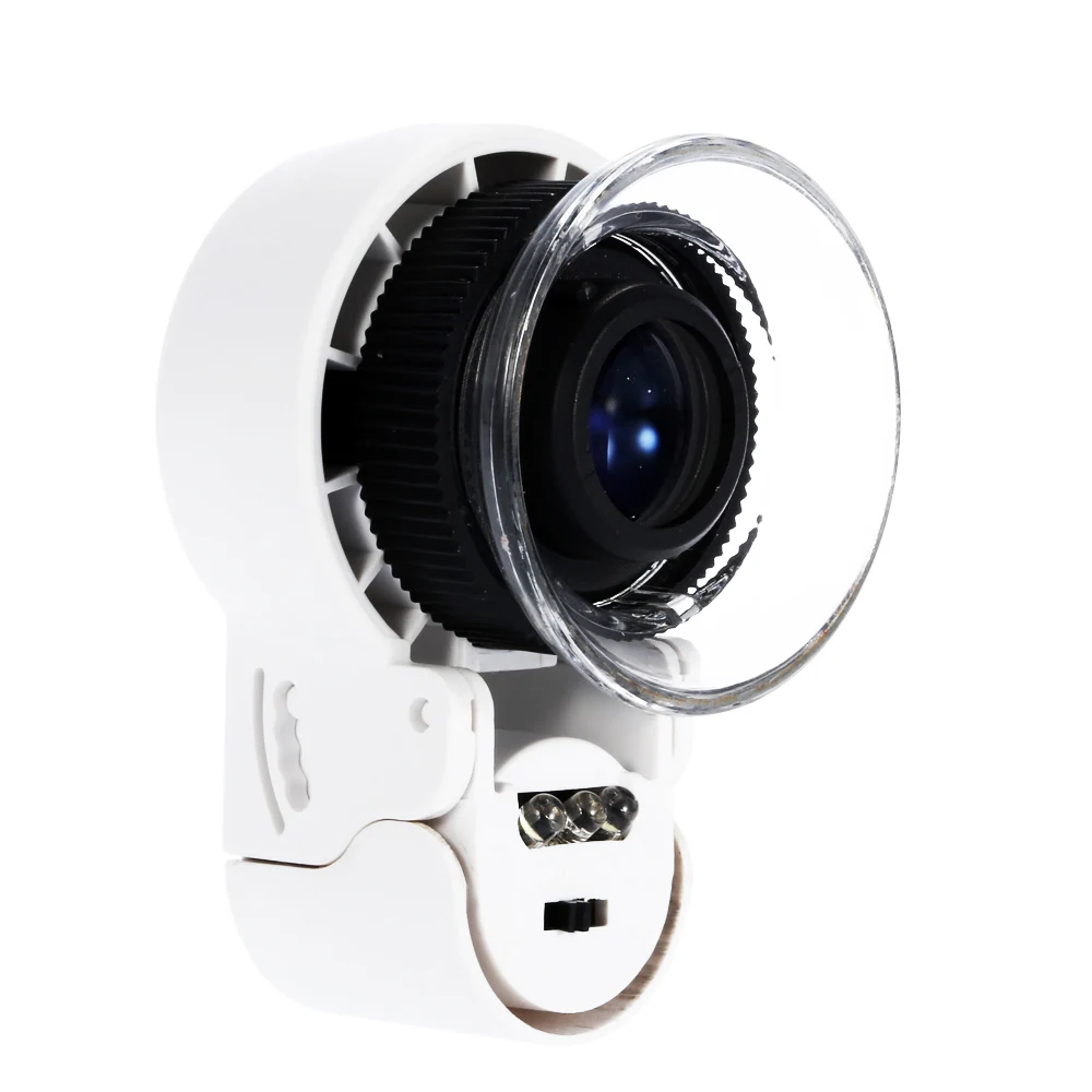 45X Zoom Adjustable Loupe Magnifier Magnifying Glass with LED Light and UV Light for Jewelry Antiques Gems Stamps Currency