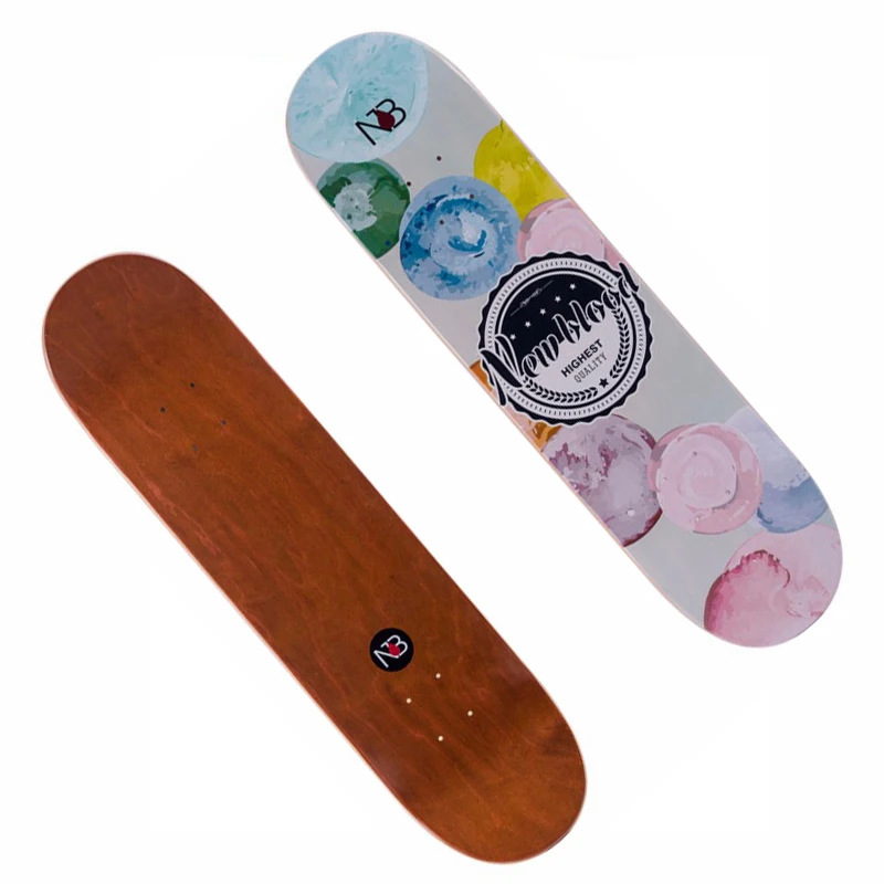 
Canadian maple cold pressing double kicktails skateboard deck Pro High-end Standard Wood Skate Board Decks 
