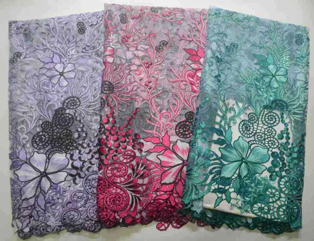 AG6179  High quality African Fabric Lace With Stones