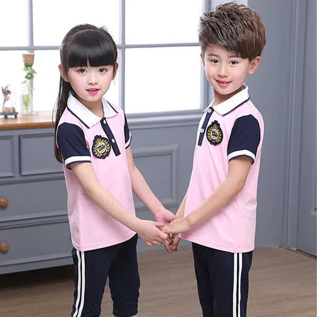 Custom Modern Beautiful Khaki Grey Blue Green High Middle Primary Kindergarten School Uniform Polo for Kids Boys