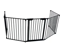 5  panel easy closing folding metal grill  fireplace fence pet friendly fence