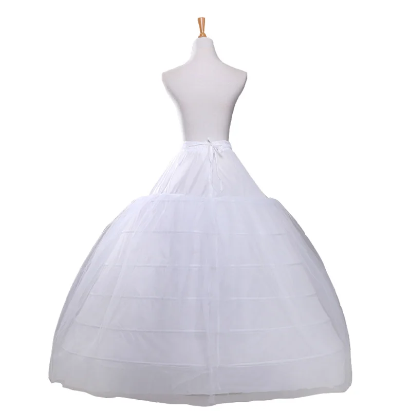 
Wholesale hot sell bridal dress petticoat six hoops double layers vintage slips wedding dress petticoat 