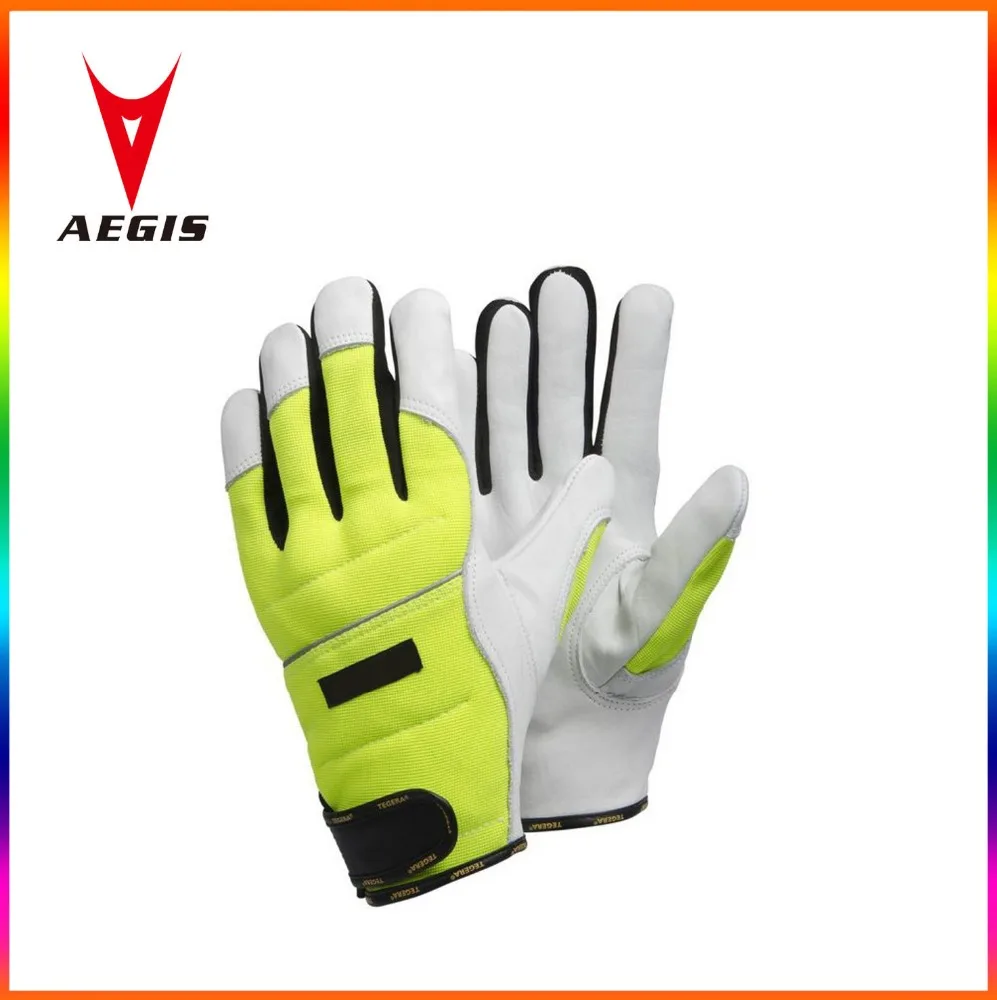 Wholesale safety work gloves hi-viz chainsaw protection work gloves abrasion resistant