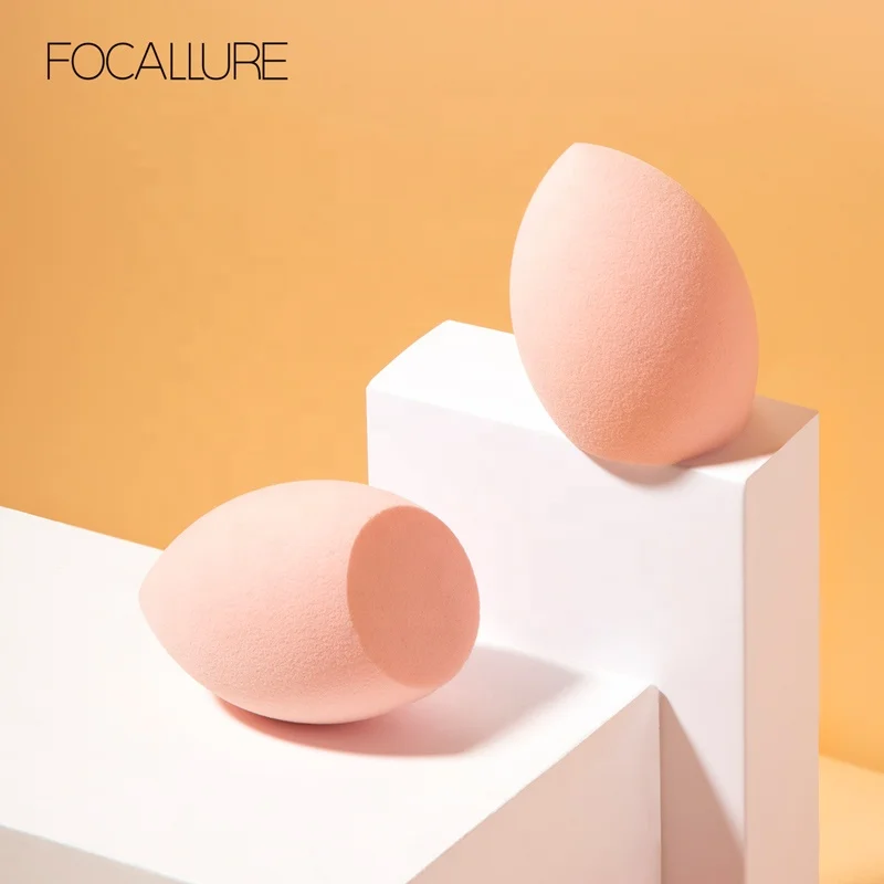 
FOCALLURE Free Shipping 2019 New Egg Shape Easy To Use Latex Free Cosmetic Make Up Sponge Puff Wholesale 