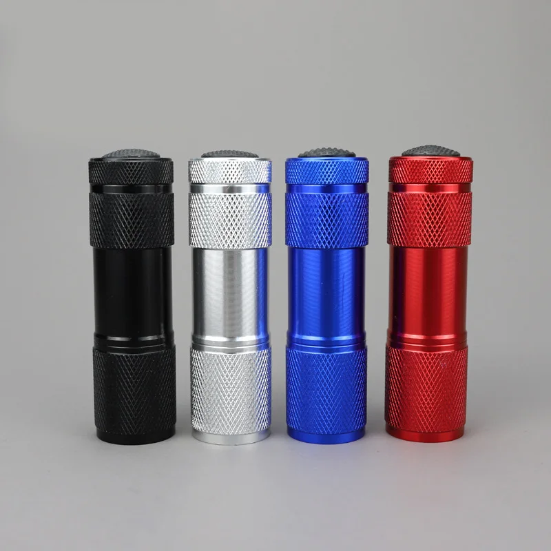 Mini Cheap Aluminum 9 LED Flashlight for Promotion