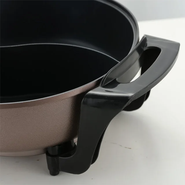aluminum nonstick round cake frying grill electric baking pan with lid cover