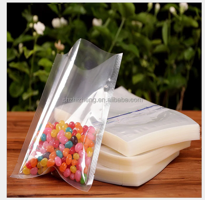security clear plastic seal snack packaging pe pet nylon bag for candy