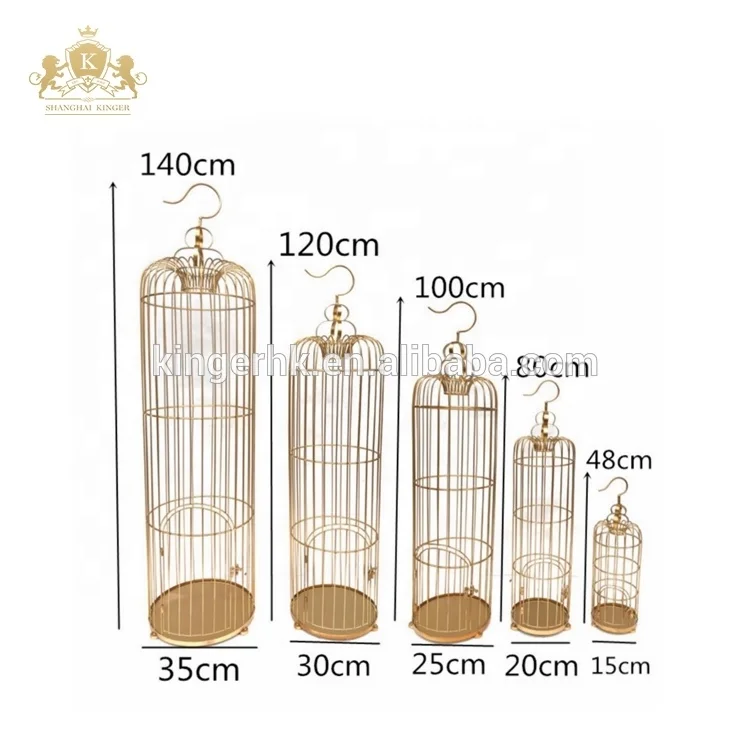 
Big Gold Metal Wedding bird cage for evert home decoration 