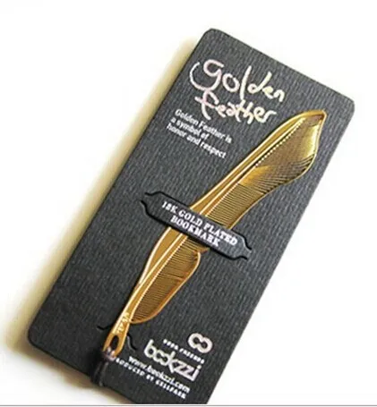 Недорогой Деловой Подарок в Корейском Стиле Золотые кожаные латунные листья закладка для студентов