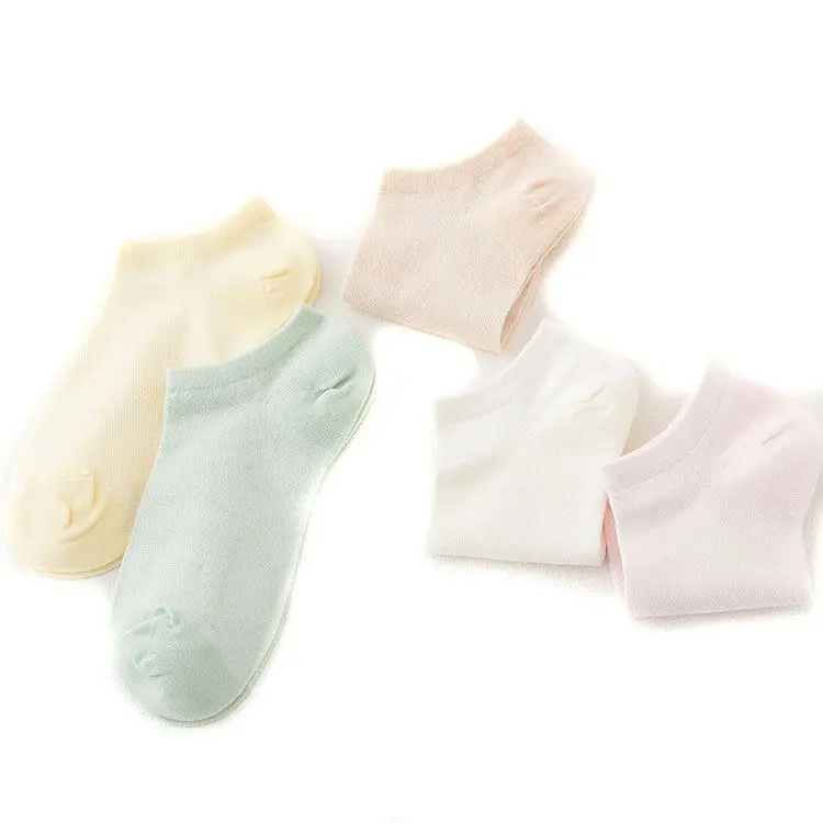 New women thin cotton socks casual sport low cut ankle no show pure color ankle sock custom