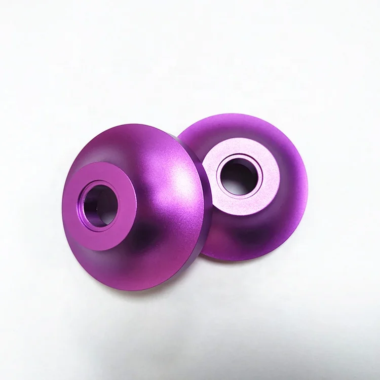 CNC turning processing of color oxidation handbrake Rod housing aluminum alloy decorative cover machining