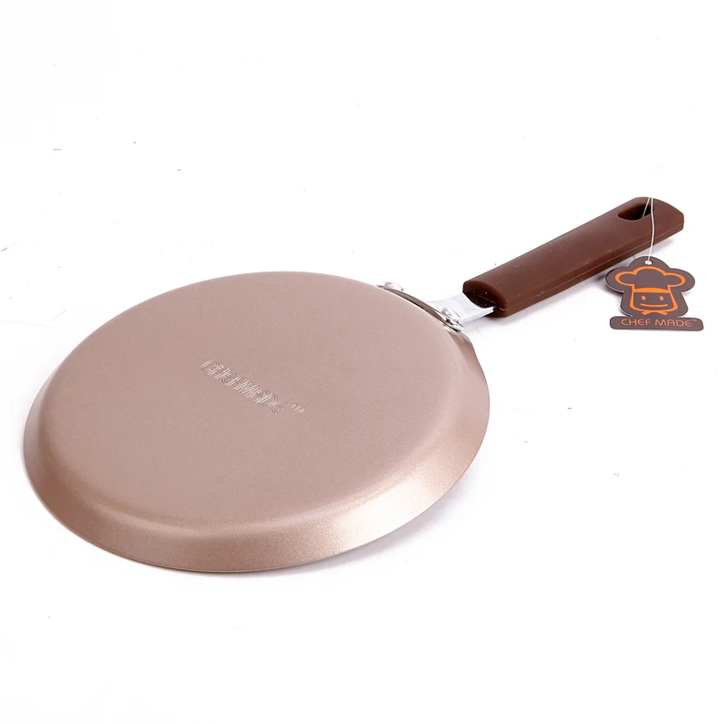 carbon steel bakeware 6 inch non-stick champagne gold crepe pan