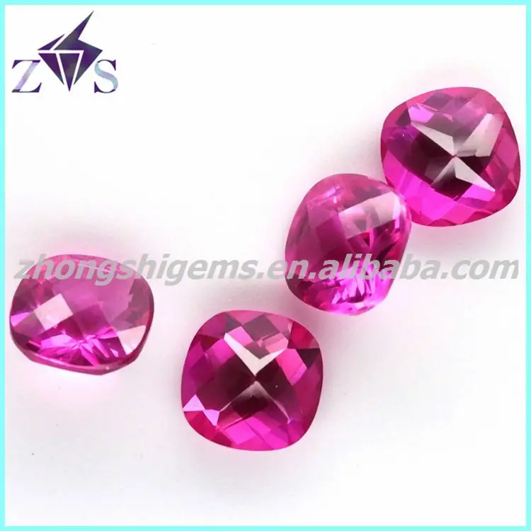 Grade AAA Checkerboard Cut Artificial Ruby Prices