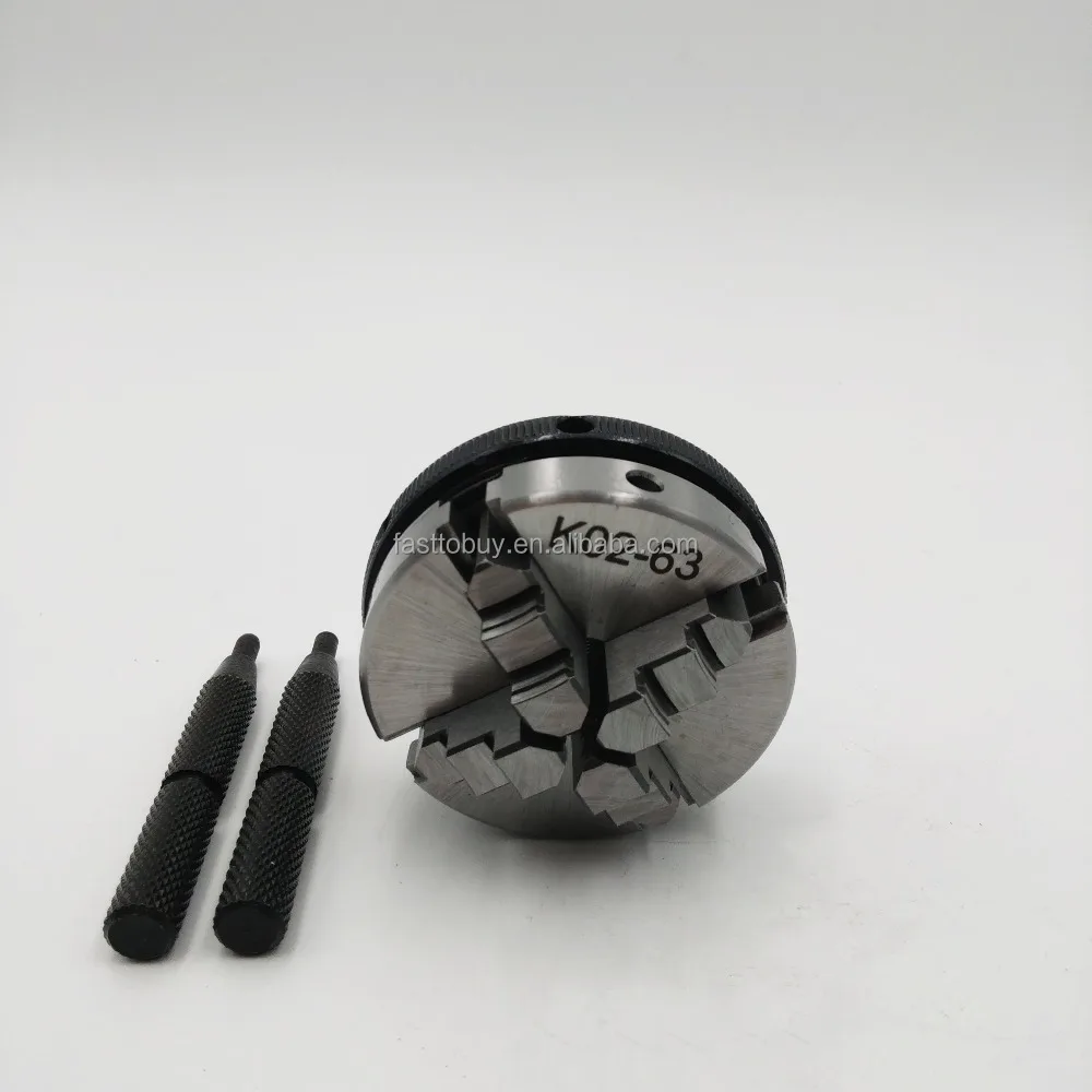 
K02-63 K02 63mm Sanou 4 Jaw Mini Lathe Chuck Manual Self-Centering Lathe Chuck M14 for CNC Buddha Beads Machine 