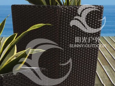 Best quality outdoor rattan flower box for sale wicker plant pot