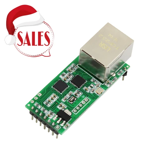 USR-T2 последовательного порта RJ45 Модуль UART TTL к Ethernet TCPIP преобразователя Поддержка DHCP и DNS