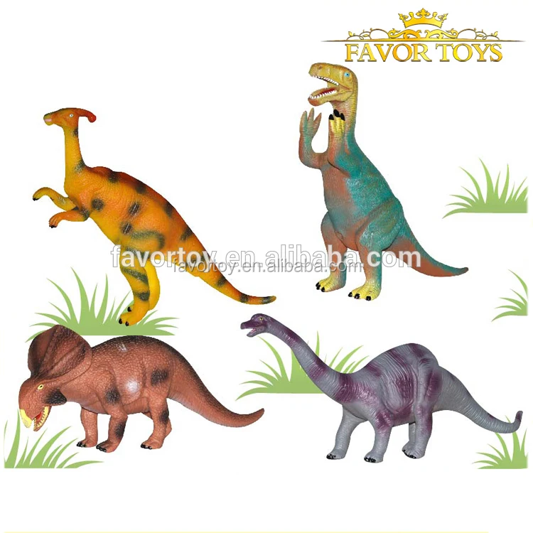 Wholesale eco friendly dinosaur 5 inch soft kids small rubber animal toys