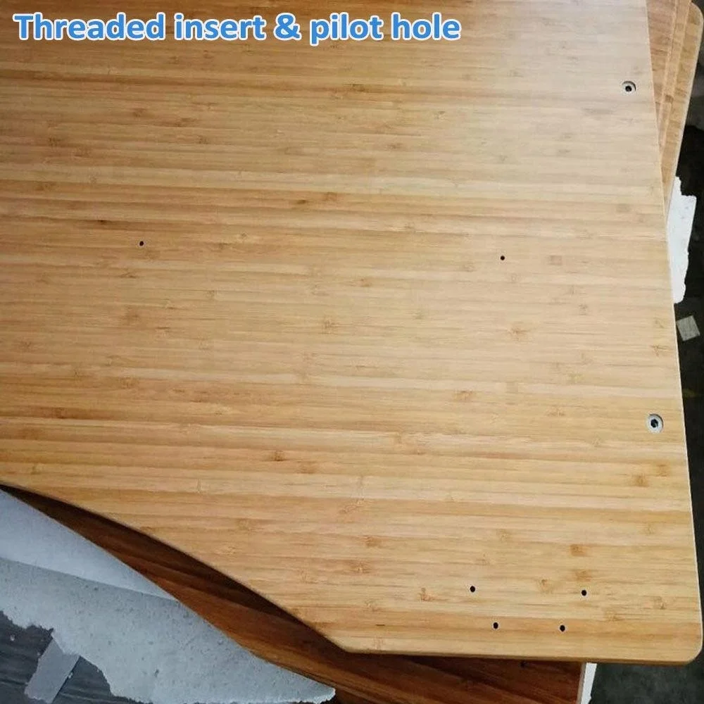 Custom Modern Home Office Table Height Adjustable Standing Desk Desktop 48ich Bamboo Curved Table Top