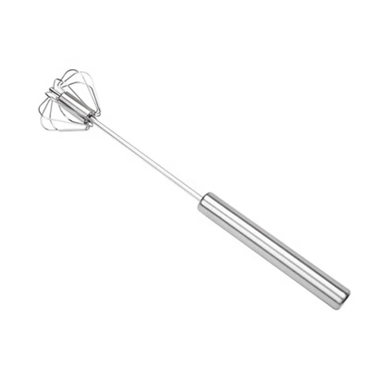 Stainless Steel Semi-Automatic Spin Rotary Egg beater