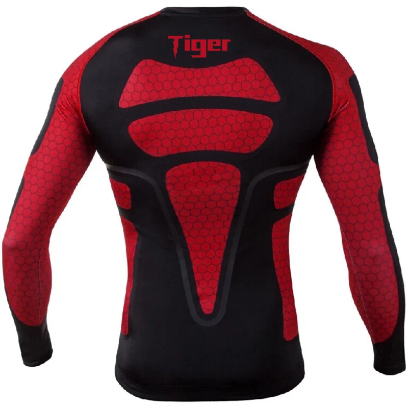 Custom Design Men Fitness Shirt Slim-fit BJJ MMA Rashguard Boy Men Cycling Jersey Full Printing Long Sleeve T-shirt Gym Sport
