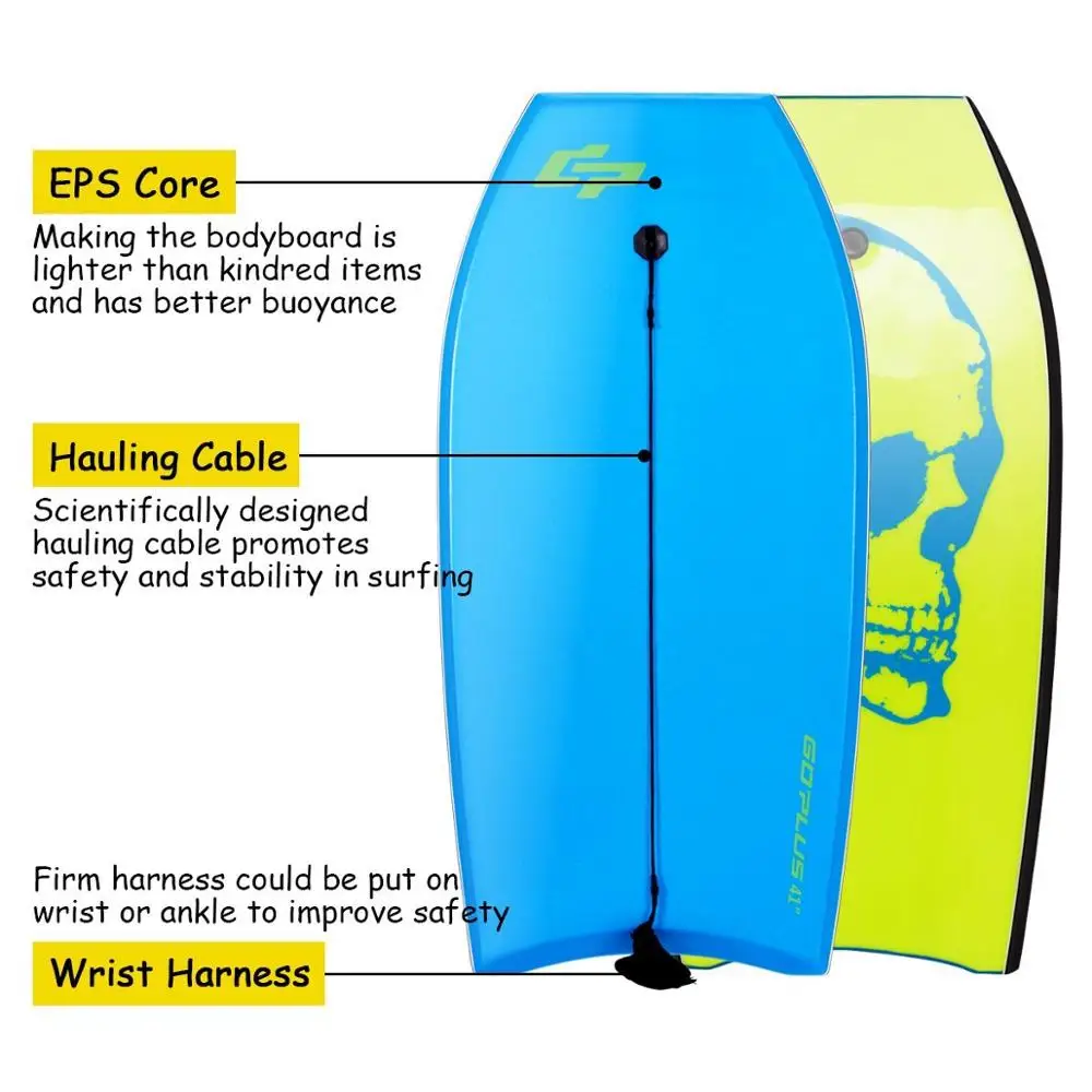 High Quality Adult and Kid size EPS bodyboard custom color and logo IXPE body board for surfing surfboard shortboard