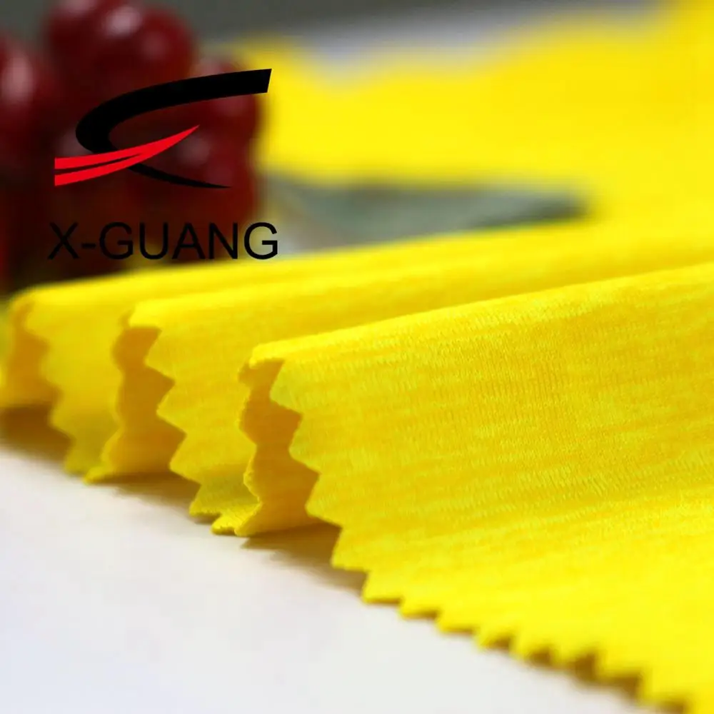 Outdoors Resistant Anti-uv Antibacterial Space Dye Sport Knit Fabric For Yoga Running Tshirt