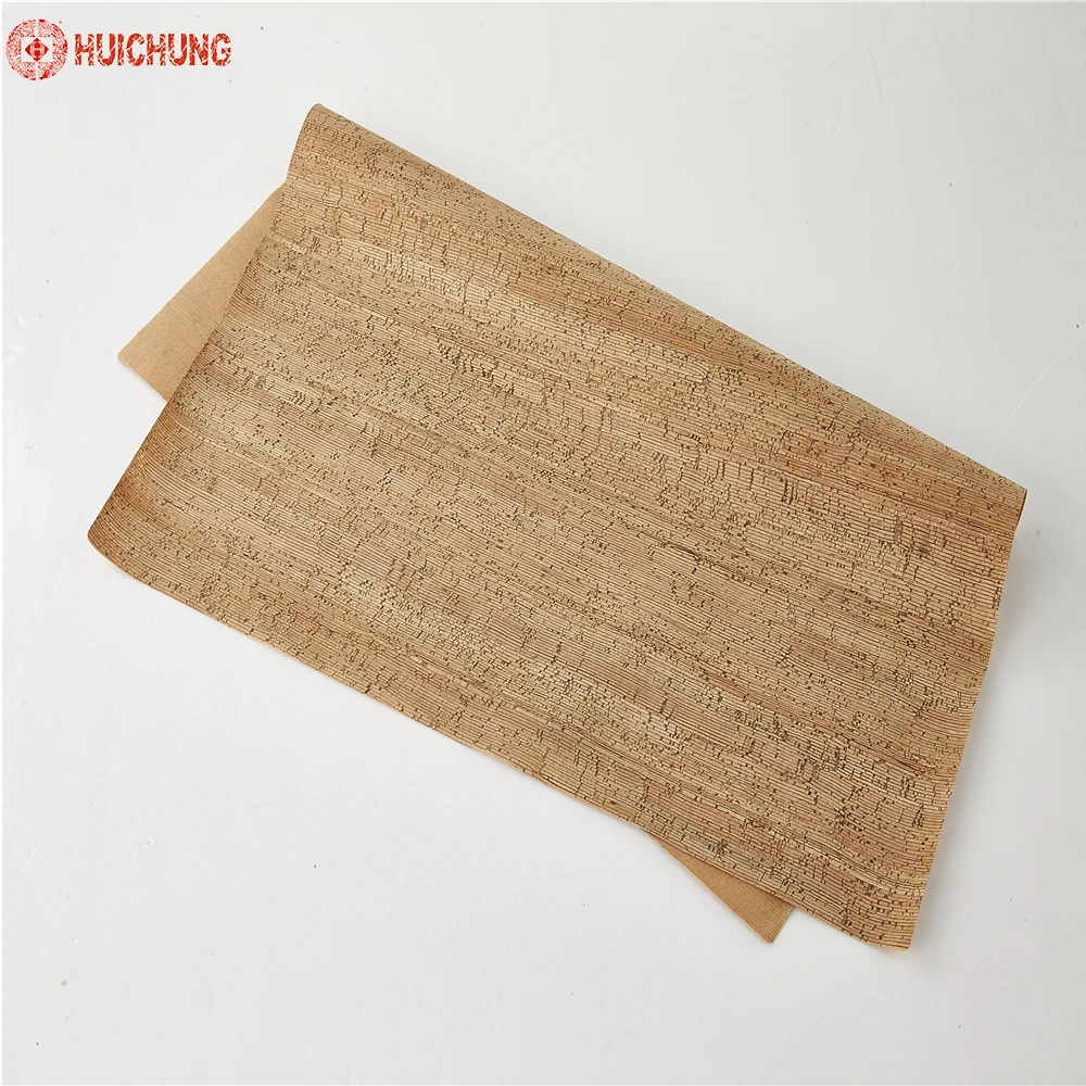 Manufacturers of cork products Bamboo grain cork fabric to make bags and shoes