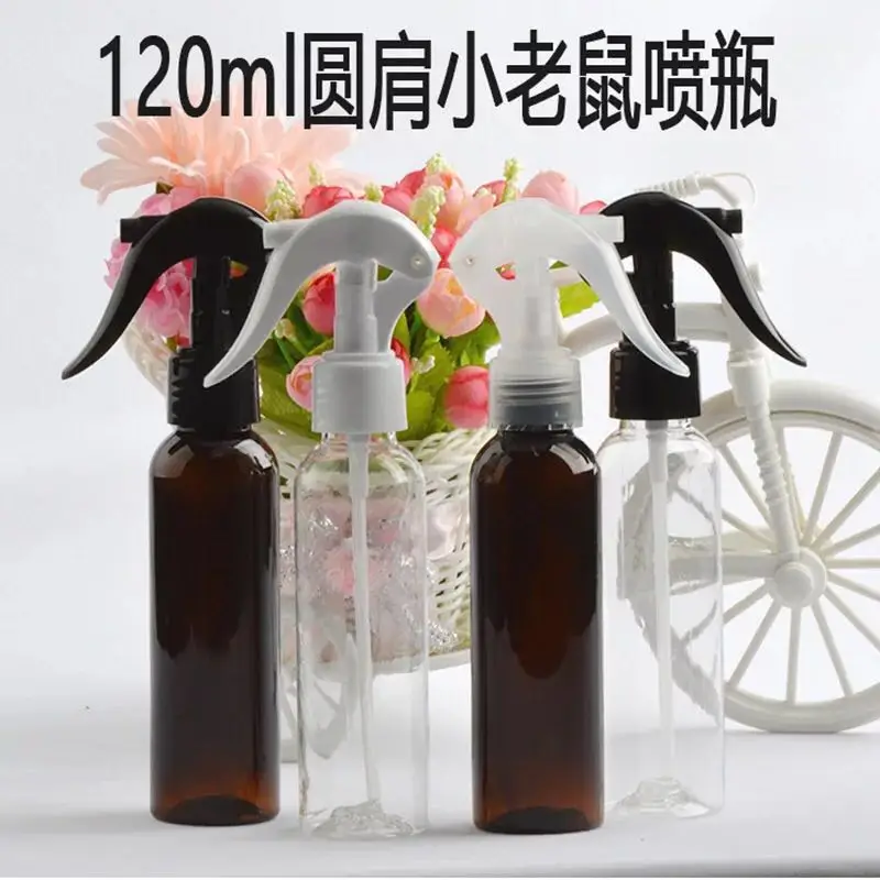 
multiple capacity black PET plastic bottle with trigger spray 