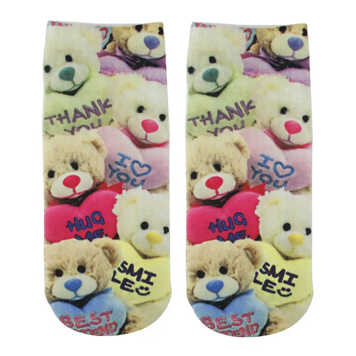NOVELTY ANIMAL Womens Ankle Sublimation Socks No Show, Novelty Print No Show Socks, Fashion Low Cut No Show Sublimation Socks