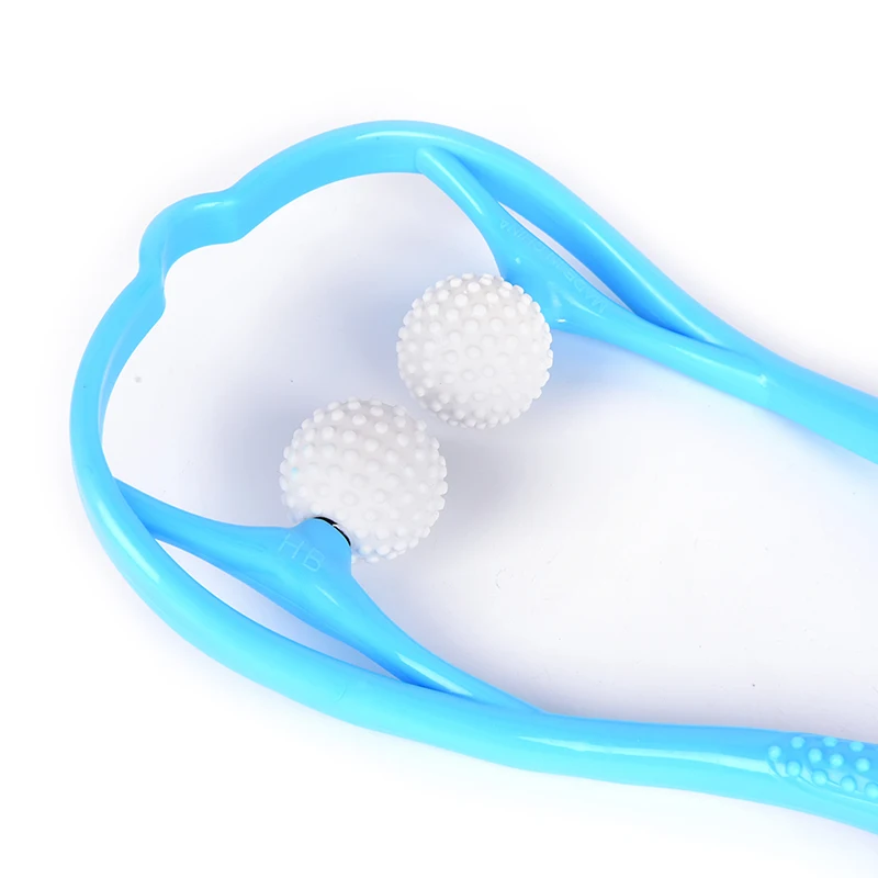 Neck Massage Tool Pressure Relieve Hand Roller Massage Neck Shoulder Dual Trigger Point Self Massager collar