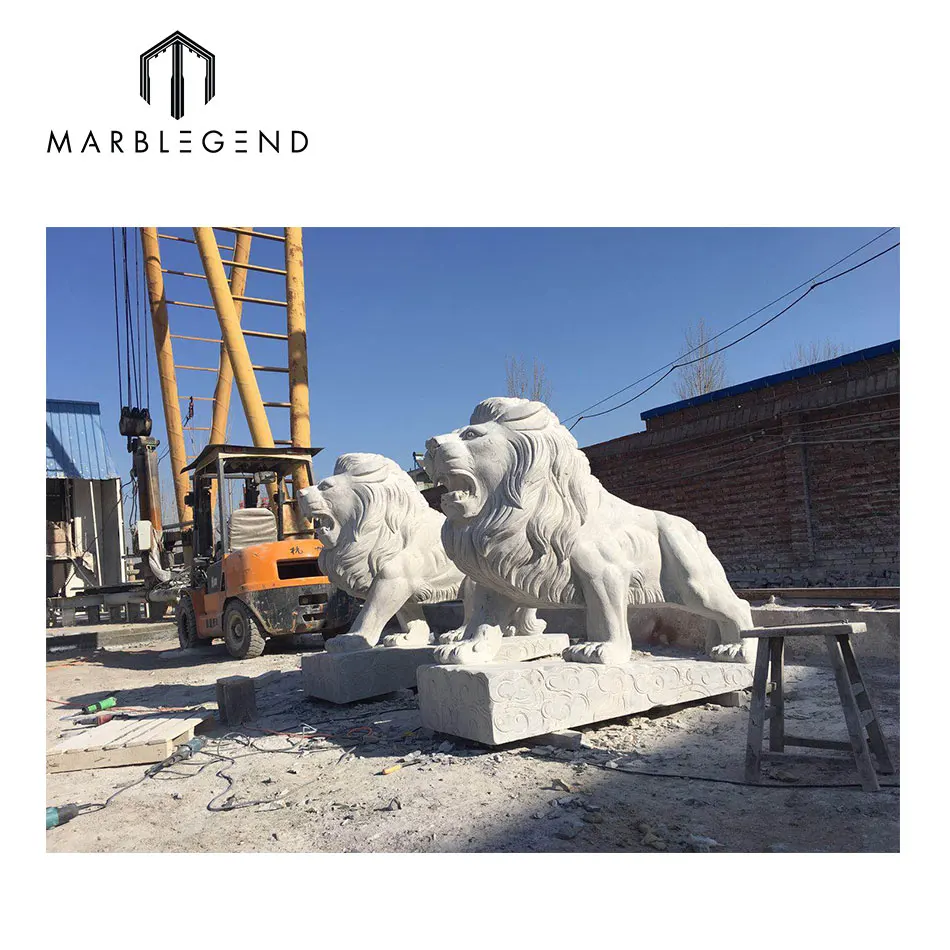 Garden handcarved life size lion statue molds