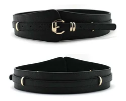 Elegant lady genuine leather wide waist belt wholesale fashion custom waistband for women