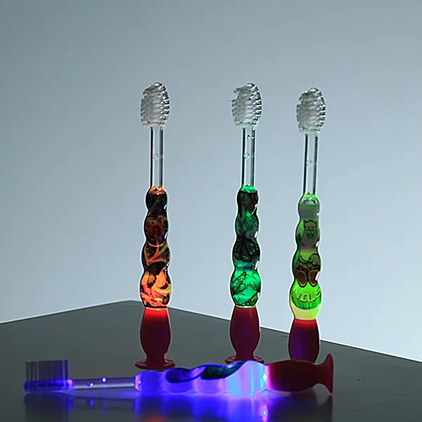 Kids sparkle flashing LED toothbrush for travel