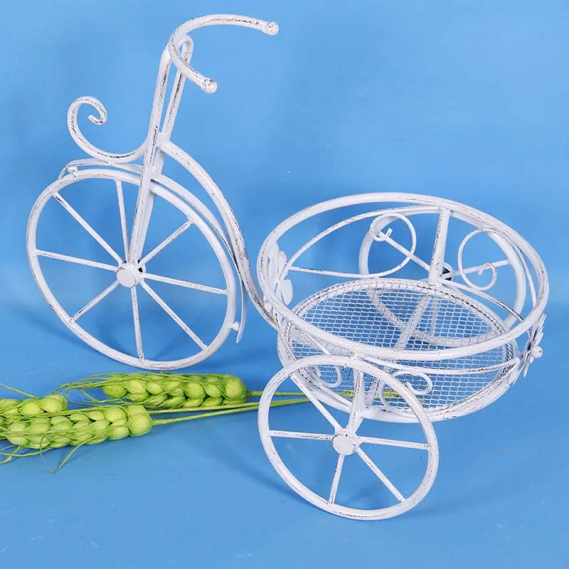 Wrought Iron Vintage cart Flower Pots Bicycle Plant Stand