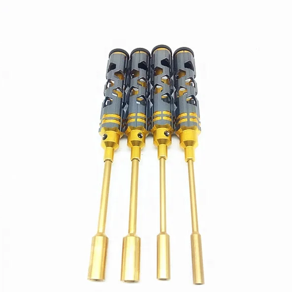 4-Piece Metric Nut Driver Set (4.0, , 5.5, 7.0, 8.0mm)/4pcs Hex Socket Nut Driver Set /RC precision repair tool by CNC machining