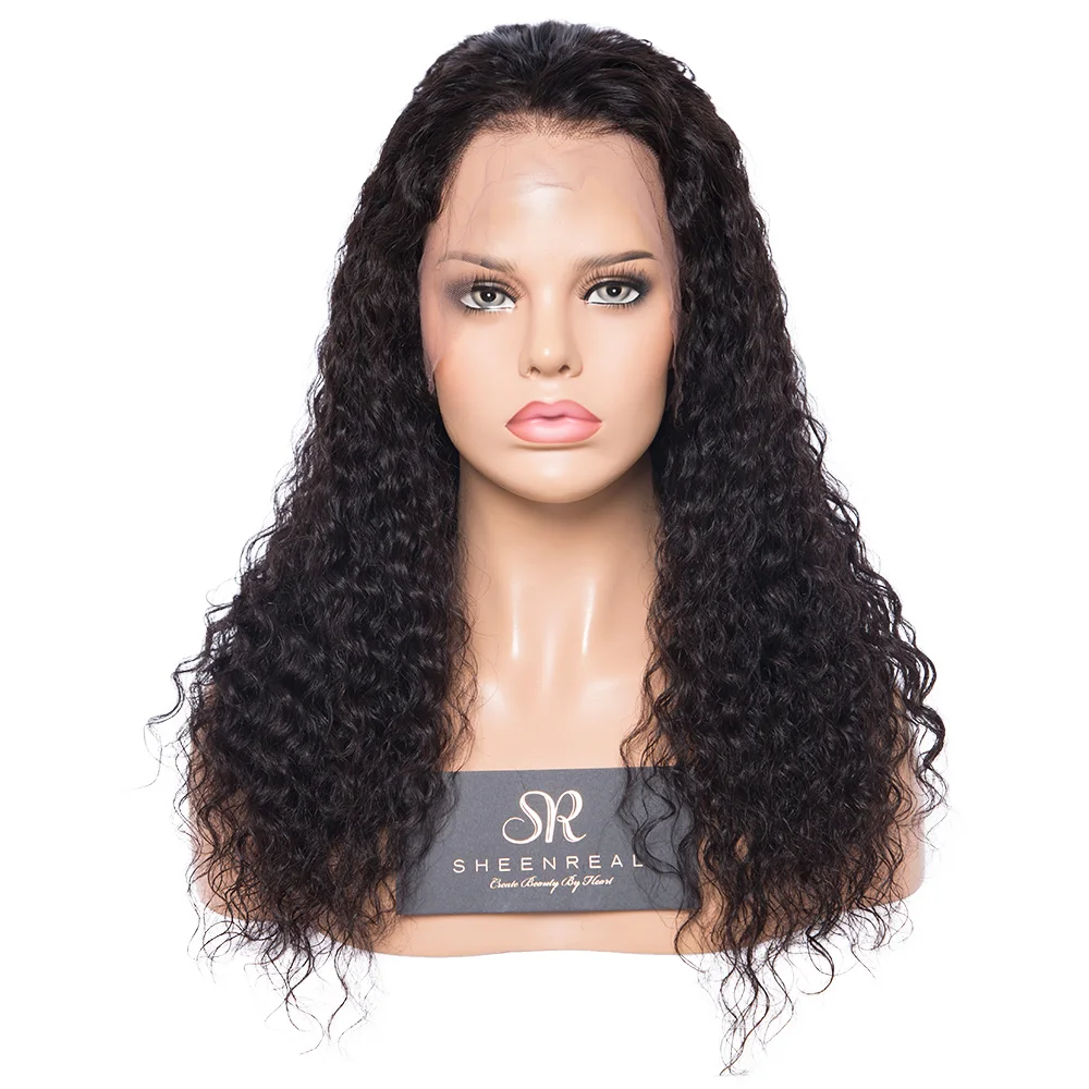 
New Arrival brazilian hair Water Wave wig 360 lace frontal wig with natural hairline 